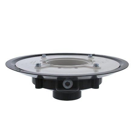 Jones Stephens 2in. PVC Heavy Duty Drain Base with Primer Tap, for 3-1/2in. Spud D52202